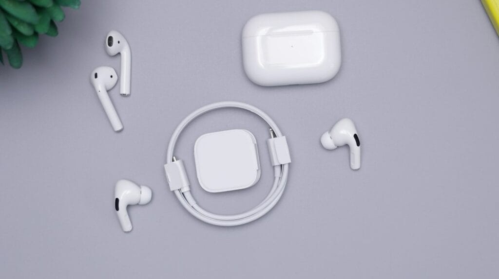 Apple AirPods and charging case
