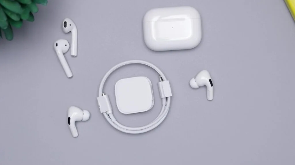 Apple AirPods and charging case