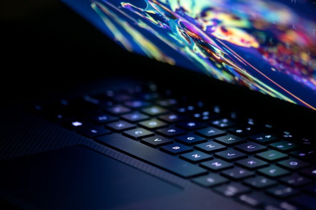 Close-up of a laptop keyboard