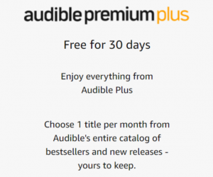 Top Amazon free trials for Audible Premium Plus in the USA